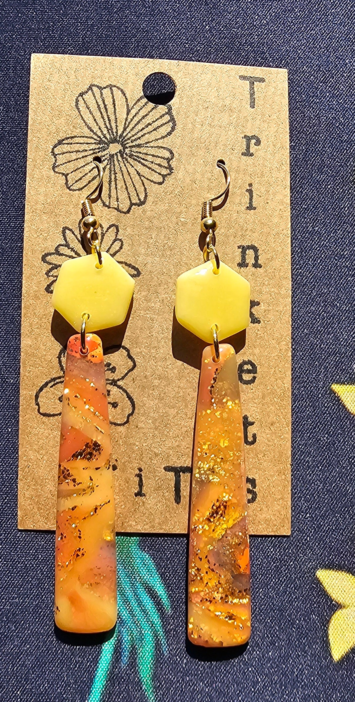 Large orange dangles