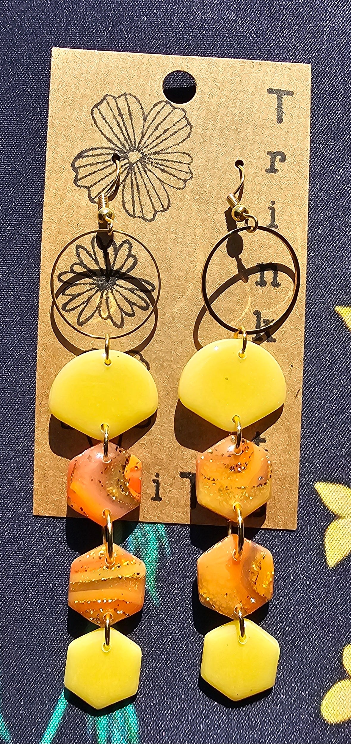 Large orange dangles