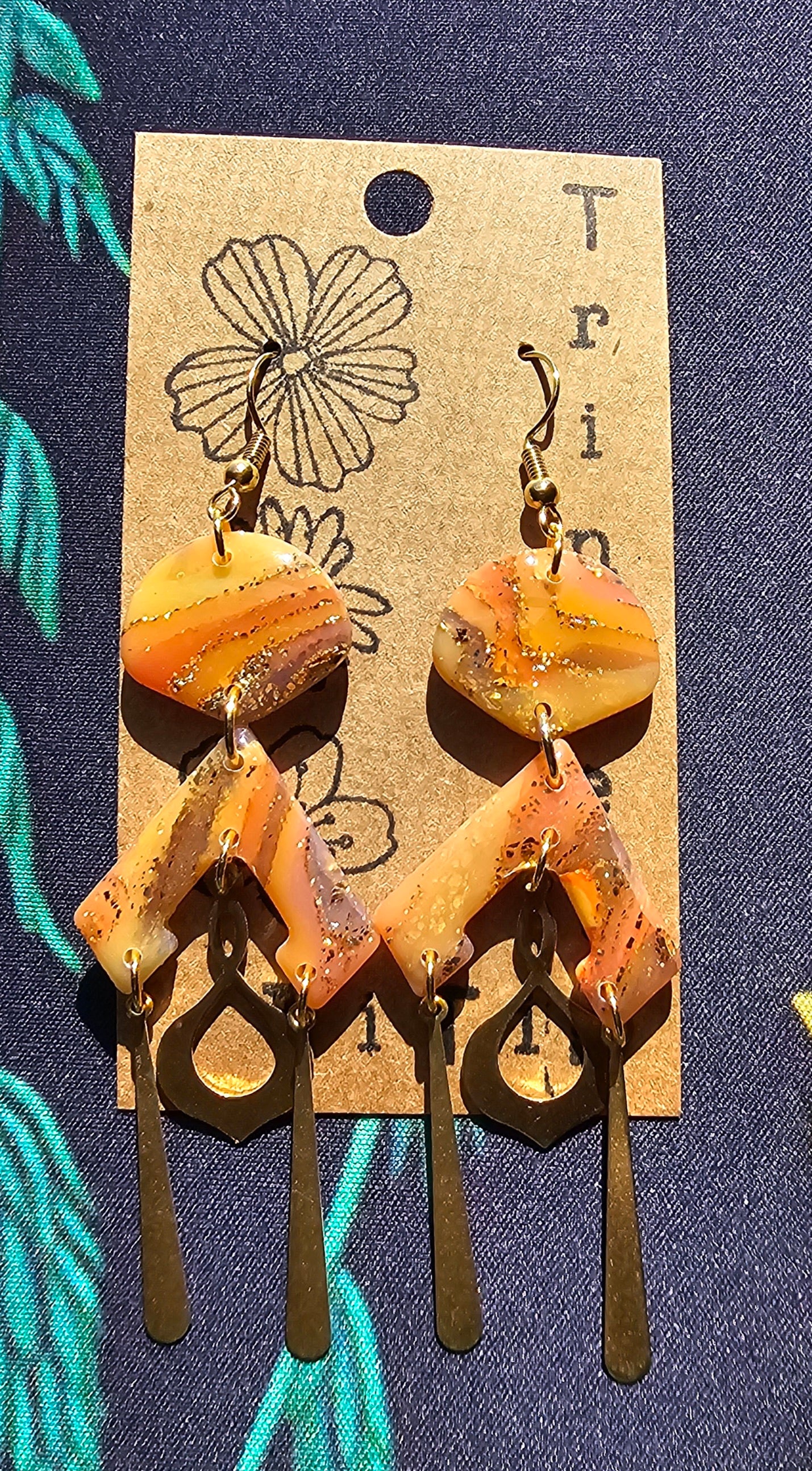 Large orange dangles