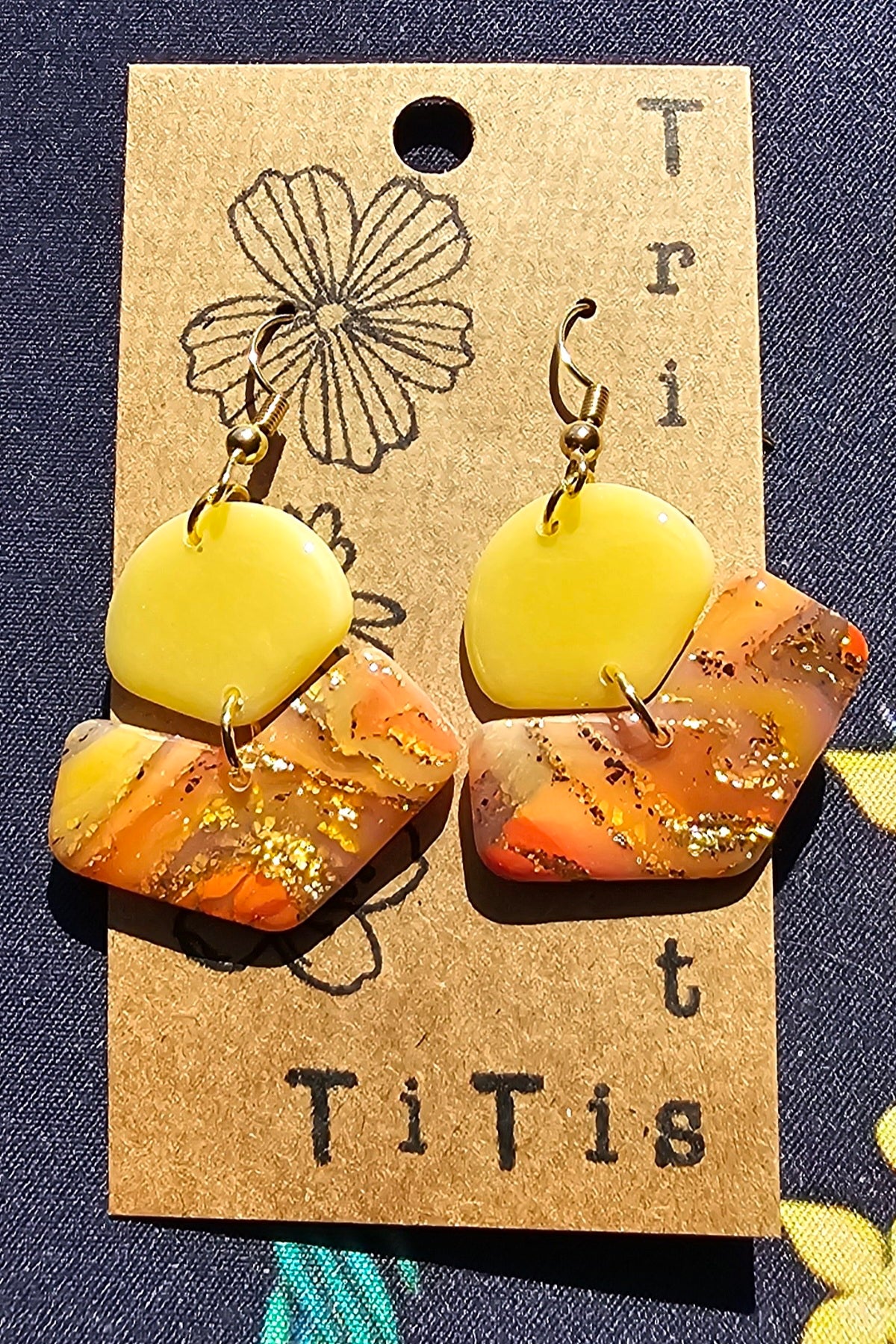 Small orange dangles