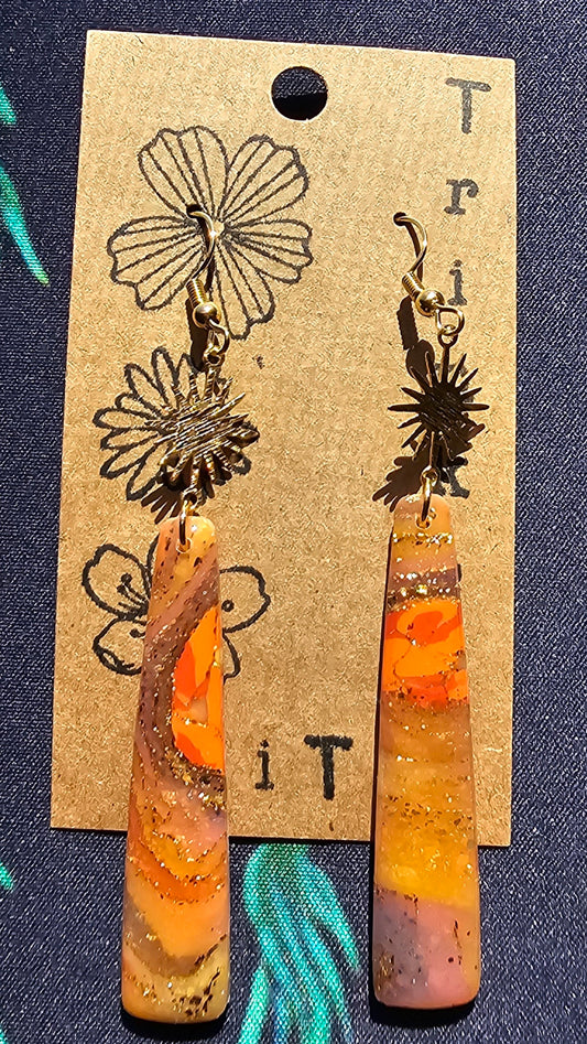 Large orange dangles