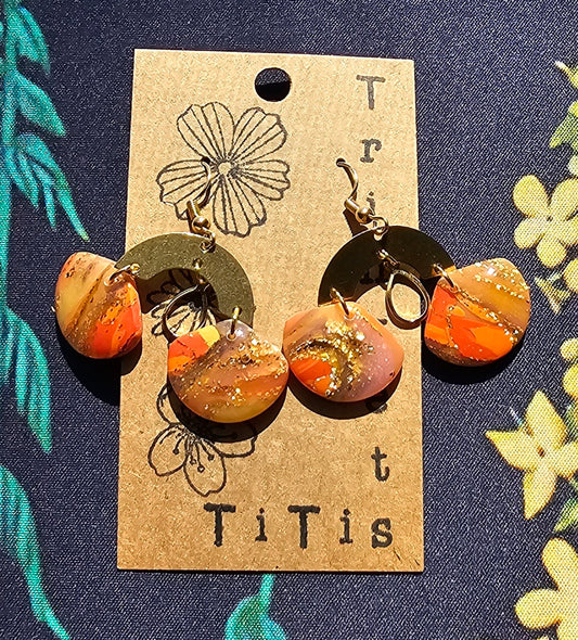Small orange dangles